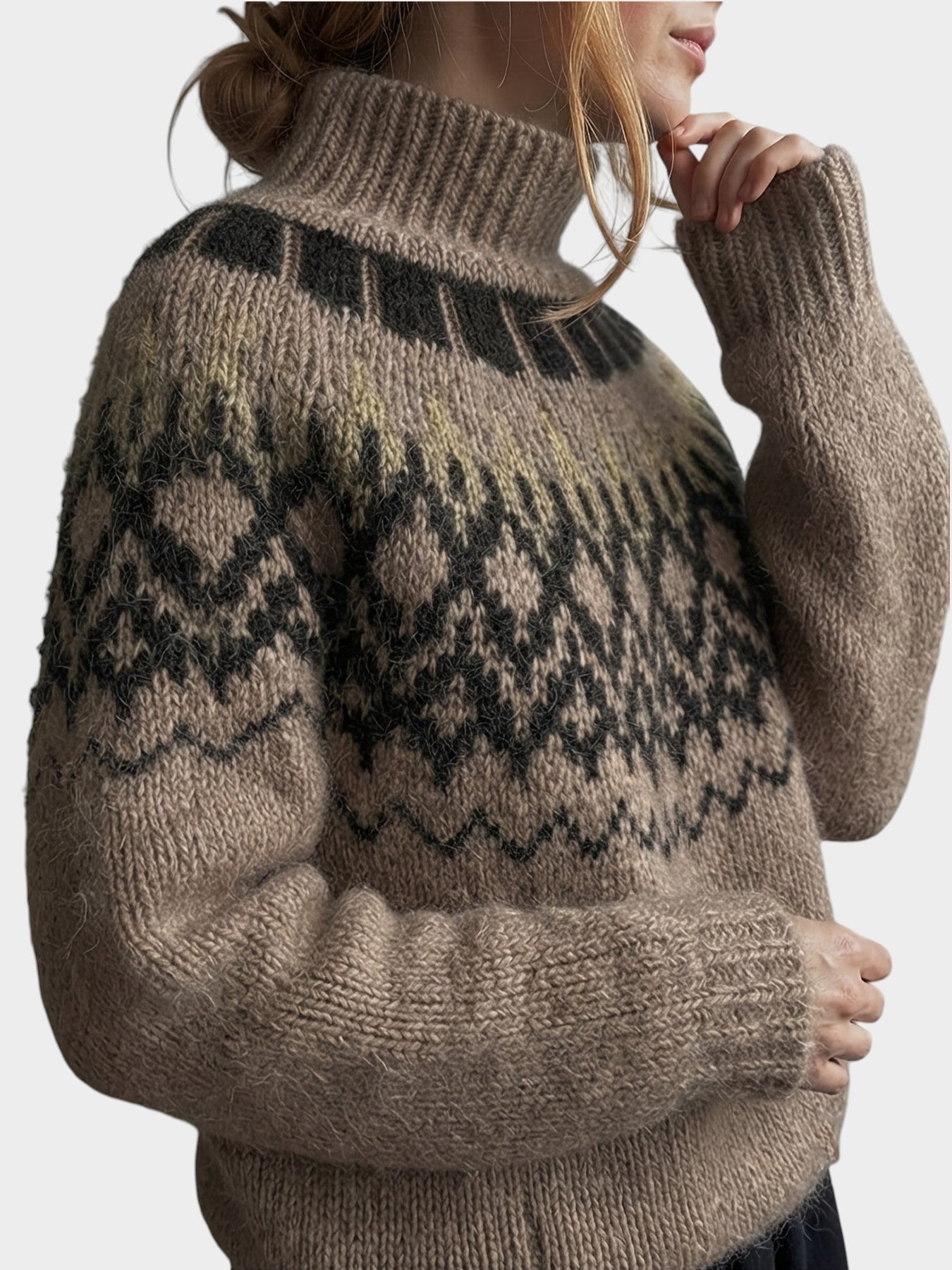Freya | Fair Isle Fluffy Knit Sweater