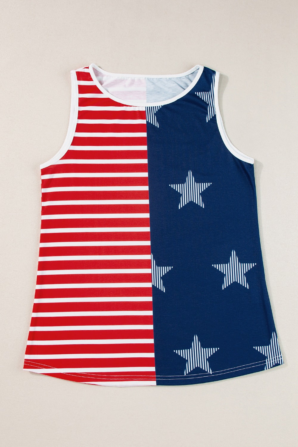 Rundhals-Tanktop mit US-Flagge