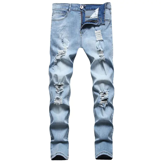 Ripped Pants Streetwear Fashion Clothes