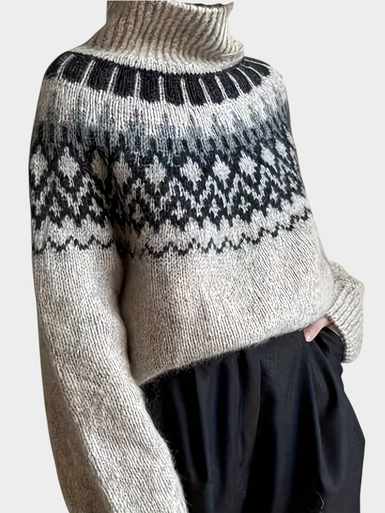 Freya | Fair Isle Fluffy Knit Sweater