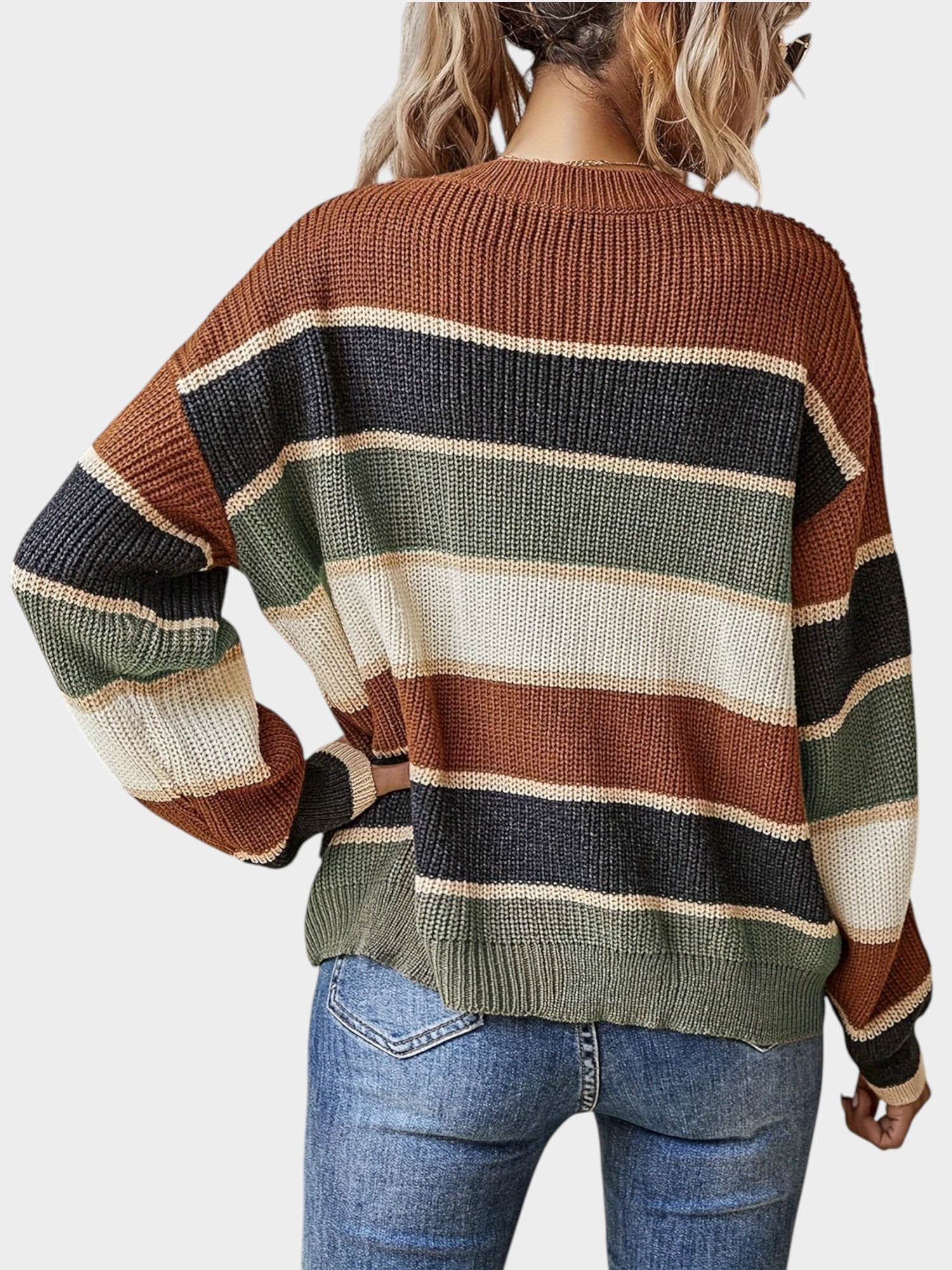 Hazel | Cosy Striped Autumn Sweater