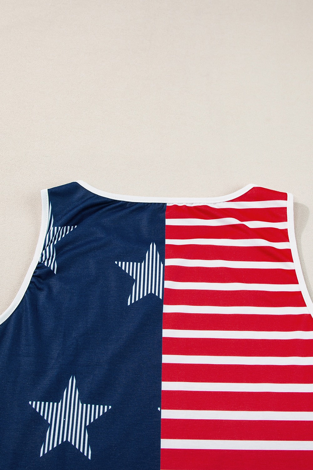 Rundhals-Tanktop mit US-Flagge