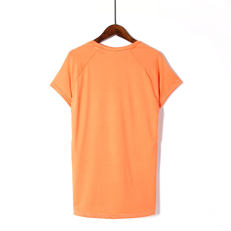 Loose Round Neck Solid Color T-shirt Bottoming Shirt