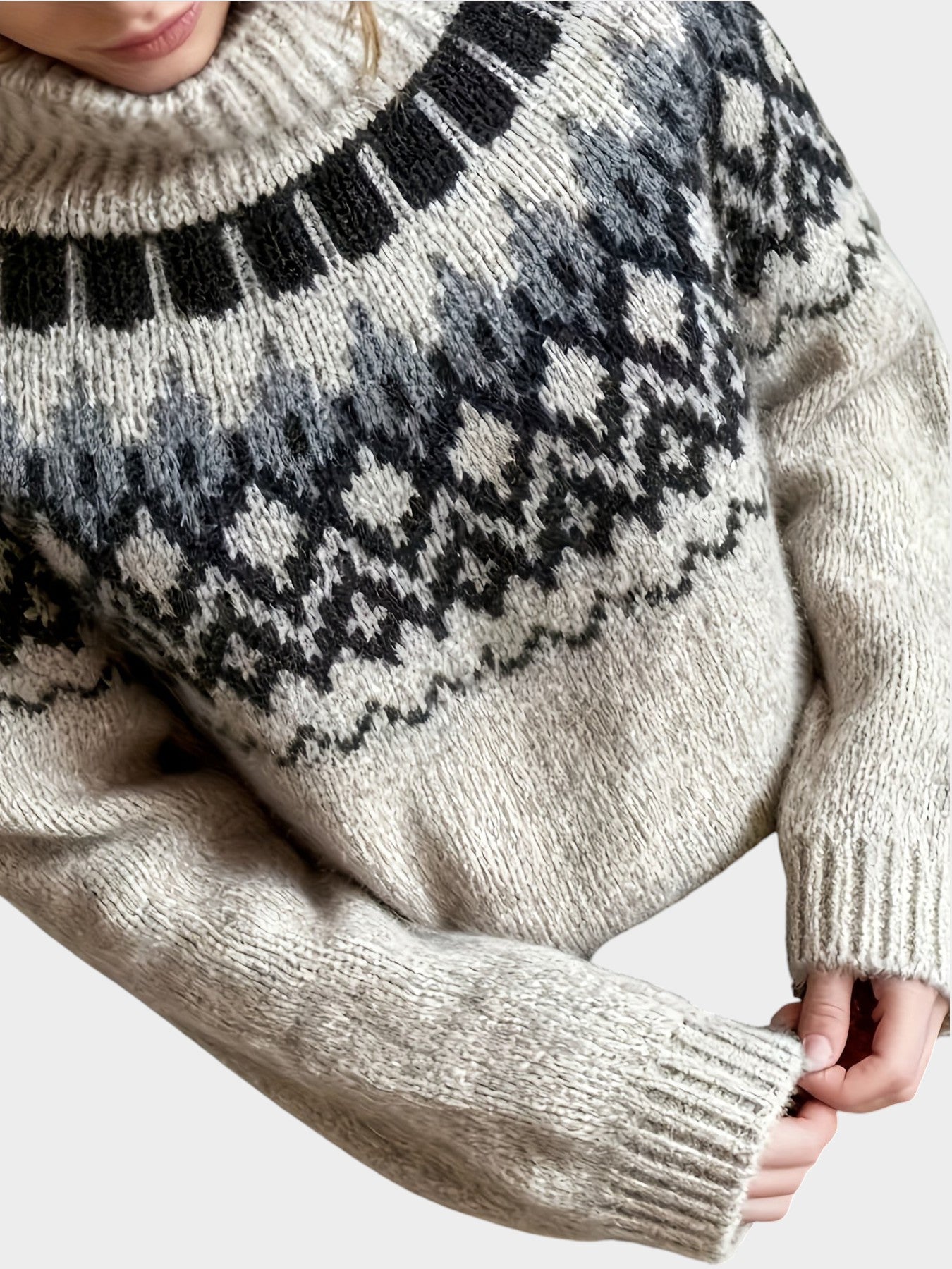 Freya | Fair Isle Fluffy Knit Sweater