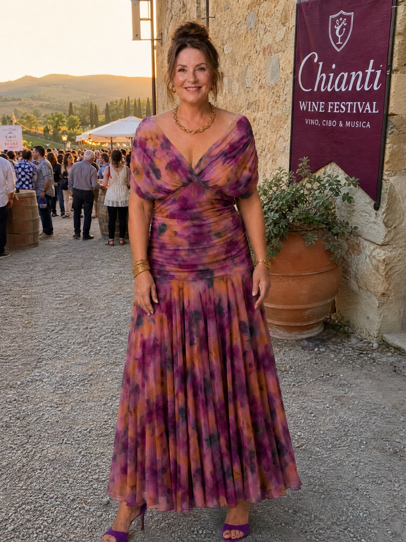 Calen | Off Shoulder Flow Midi Dress