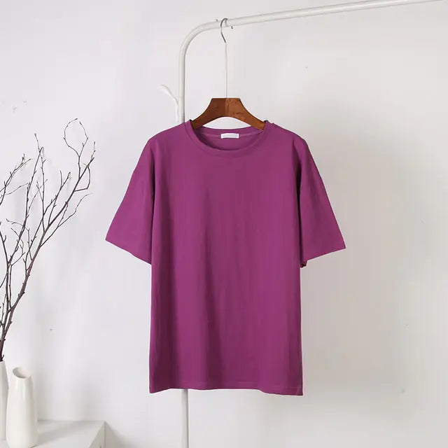 Weiches Basic-T-Shirt für Damen aus Baumwolle