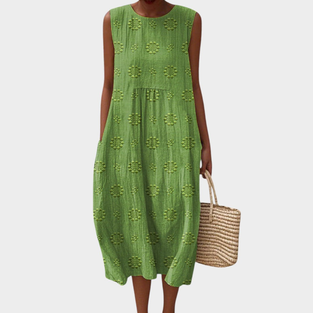 Aikaterini – Elegant sleeveless dress with pockets