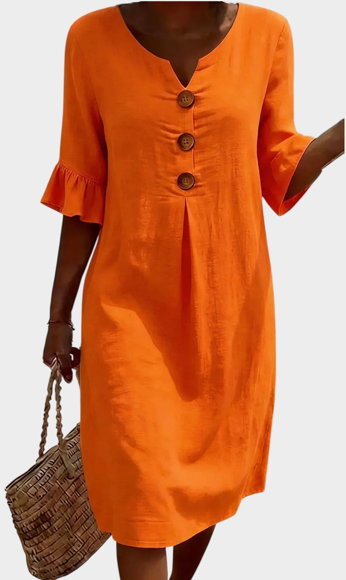 Naomi | Shift Dress with Puff Sleeves