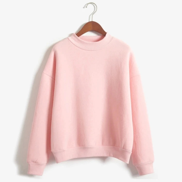 M-Xxl Cute Women Hoodies Pullover 9 Colors AutumnThick Knit Sweatshirt Female