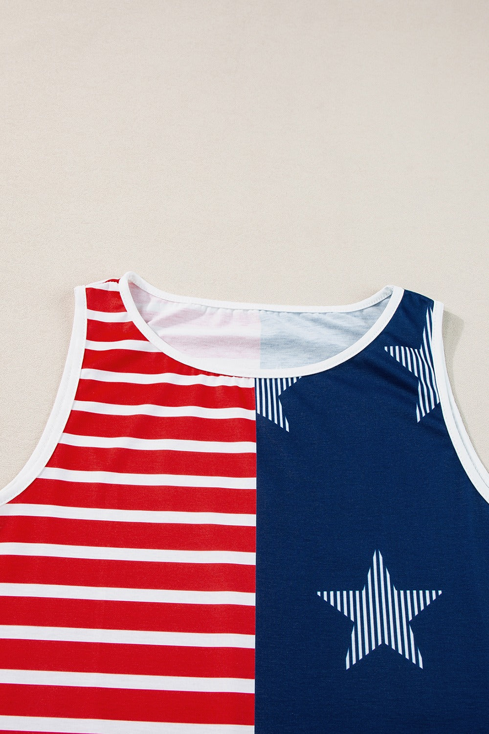 Rundhals-Tanktop mit US-Flagge