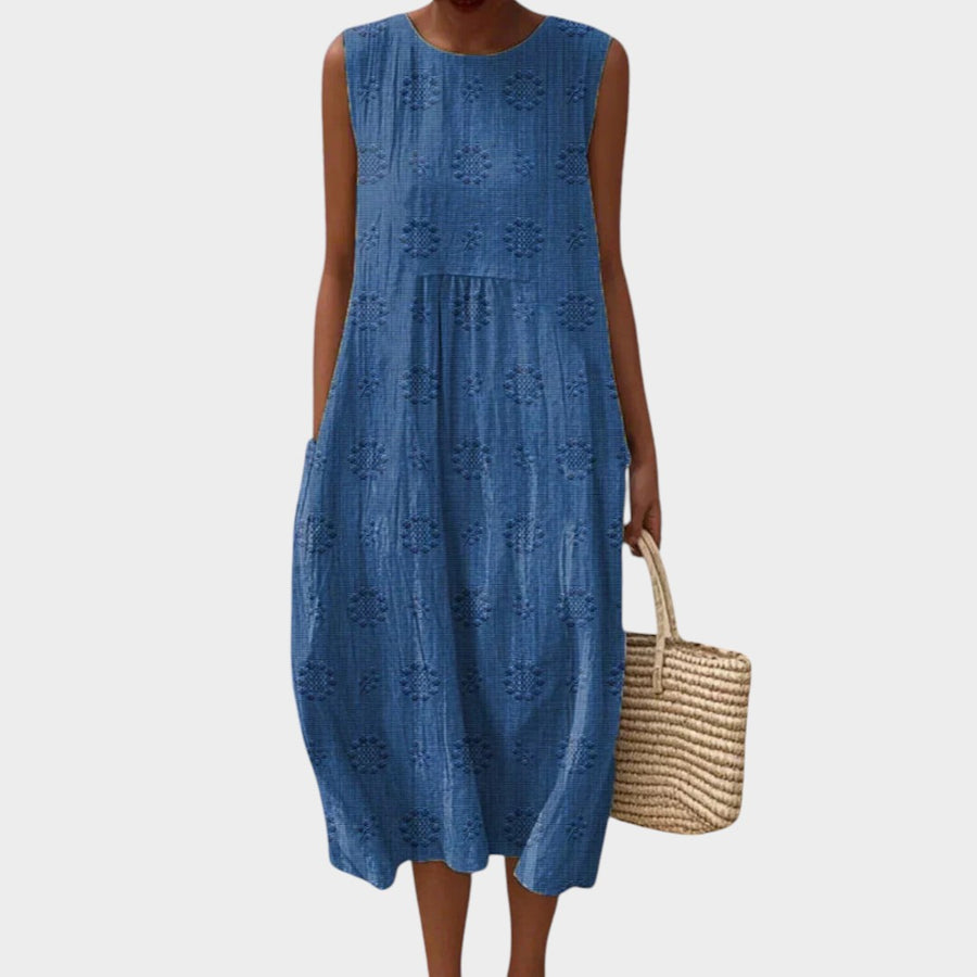 Aikaterini – Elegant sleeveless dress with pockets