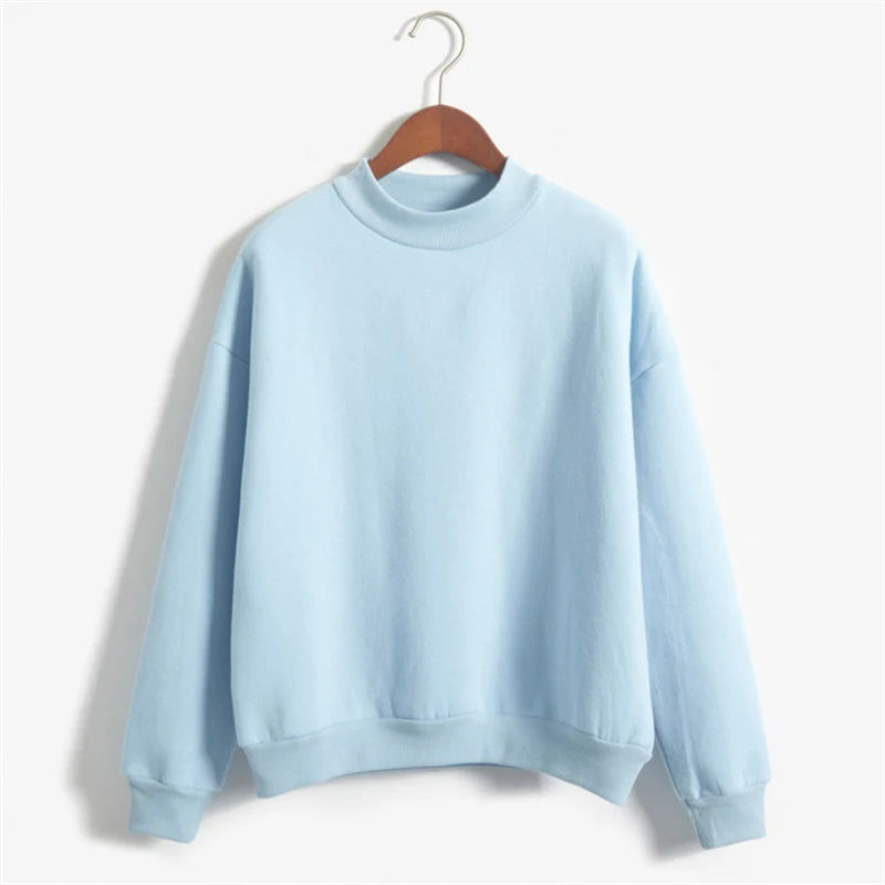 M-Xxl Cute Women Hoodies Pullover 9 Colors AutumnThick Knit Sweatshirt Female