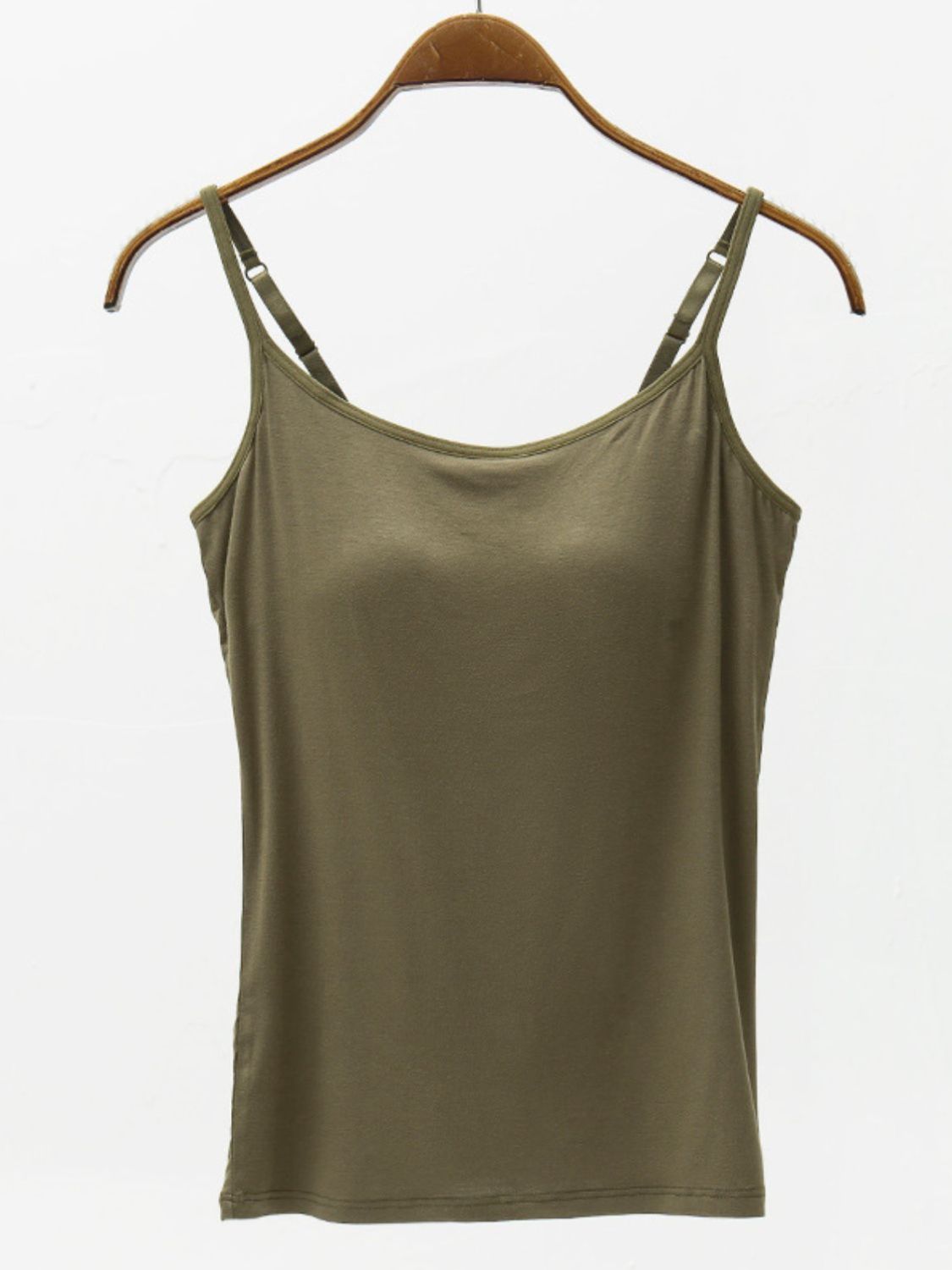 Modales Camisole mit BH und verstellbaren Trägern in voller Größe