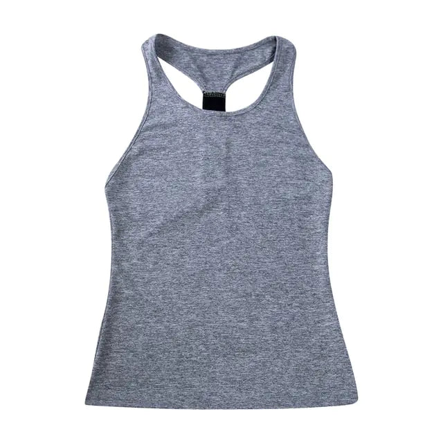 Camisetas de yoga informales sin mangas para mujer