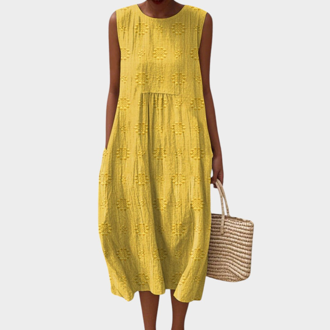 Aikaterini – Elegant sleeveless dress with pockets