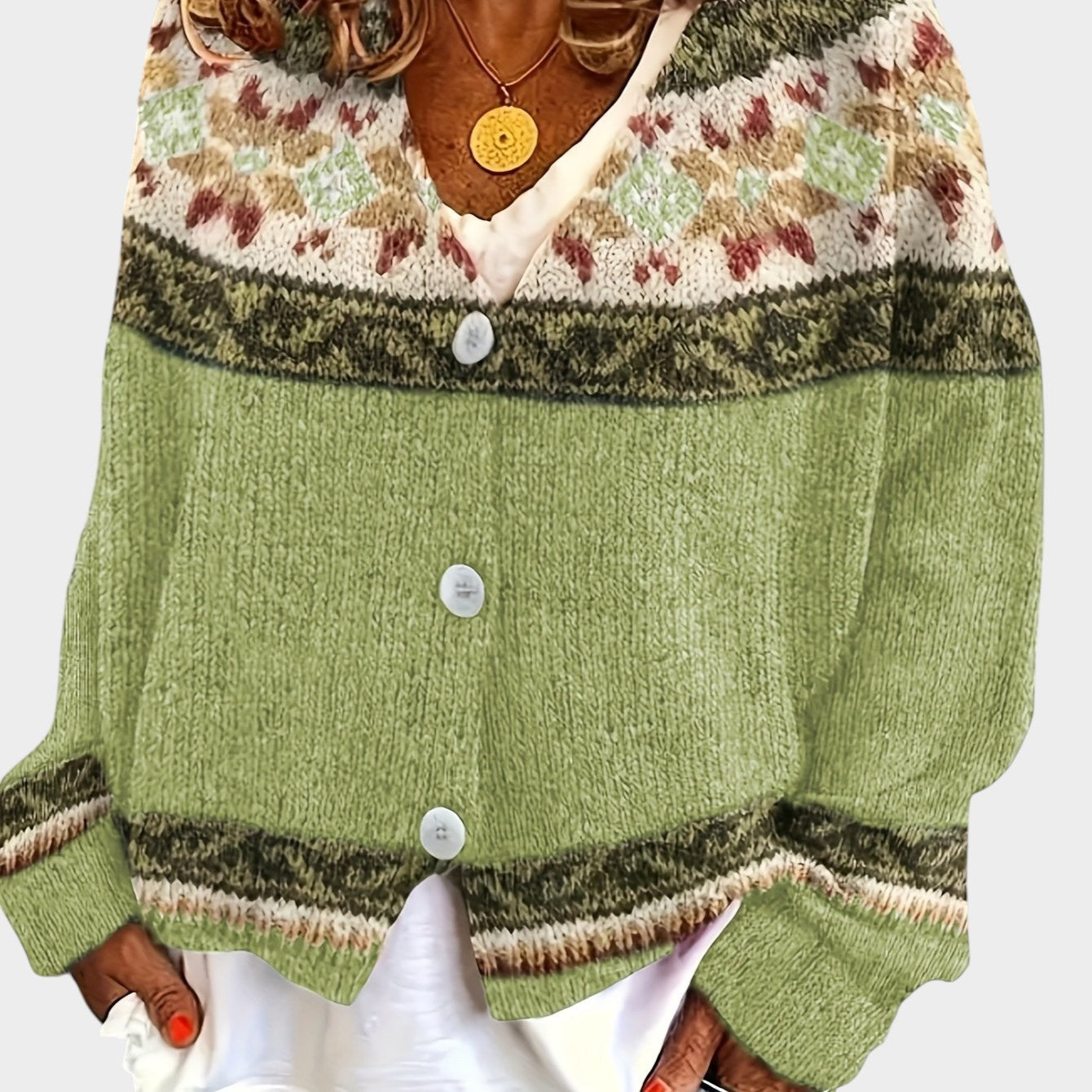 Poppy | Colourblock Button Cardigan