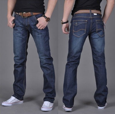 Lange Jeanshosen für Herren Trendy Jeanshosen mit geradem Bein für Herren