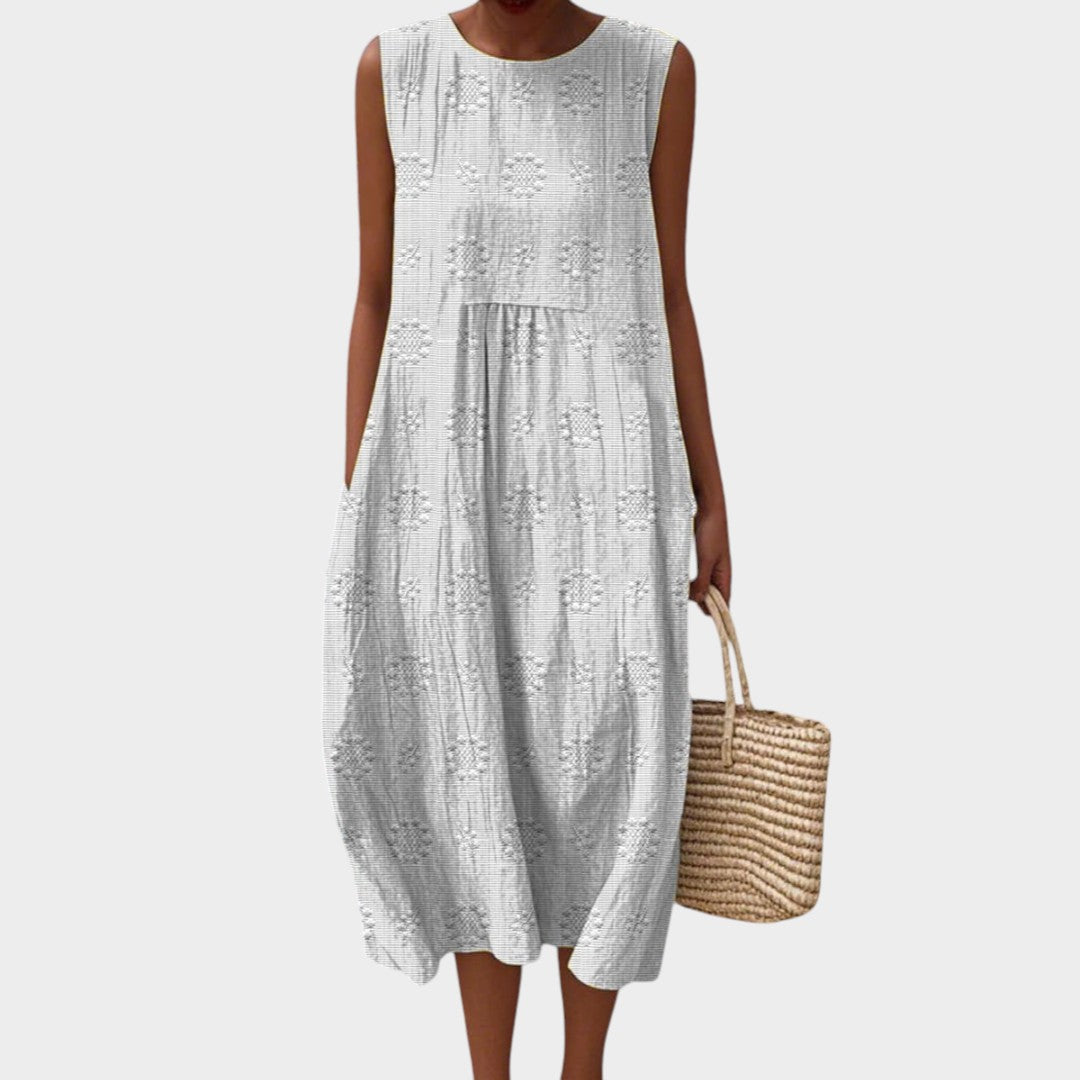 Aikaterini – Elegant sleeveless dress with pockets