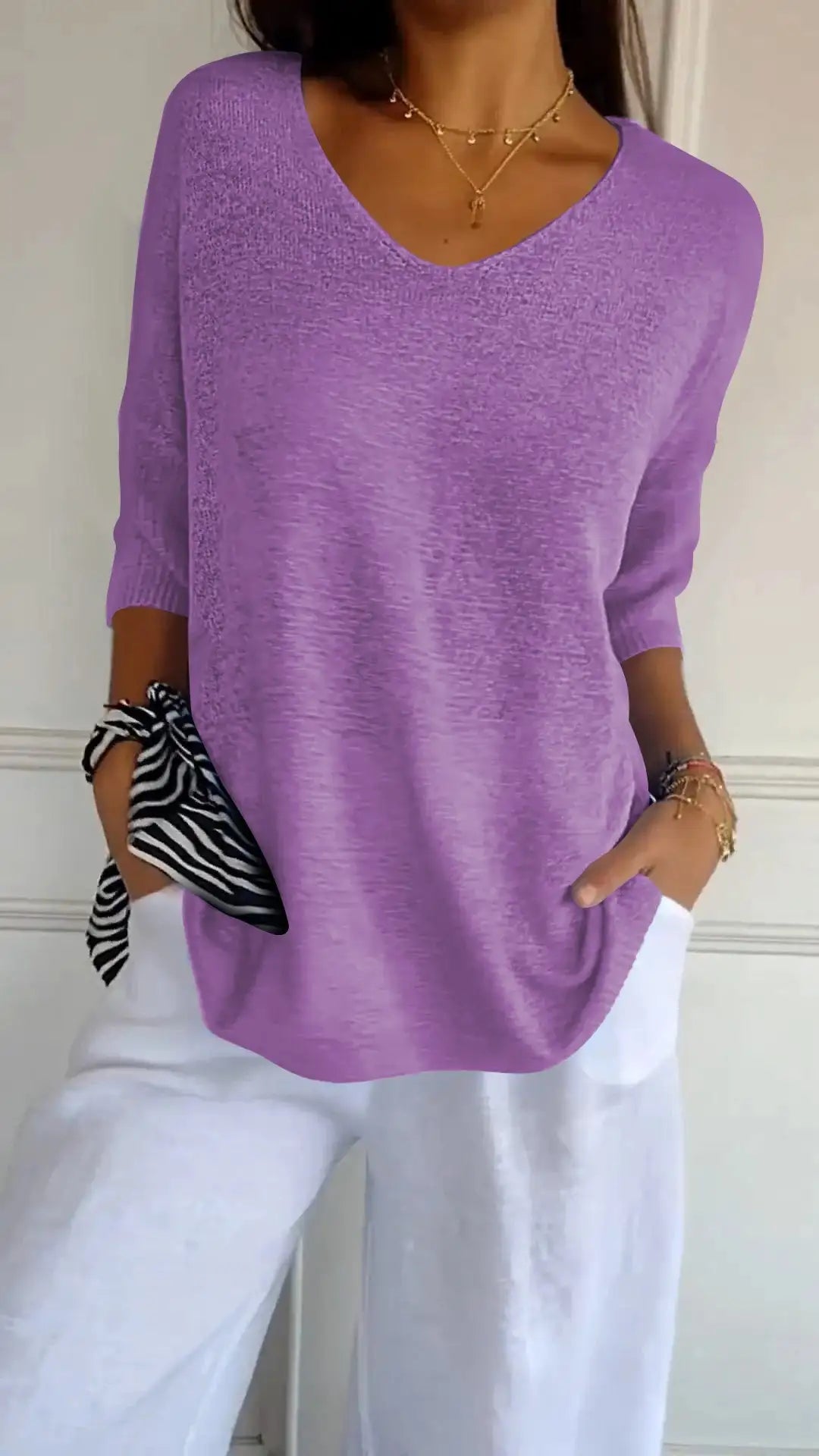 Trendy V-Neck Top