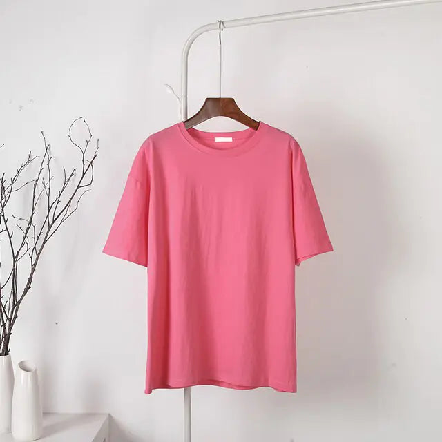 Weiches Basic-T-Shirt für Damen aus Baumwolle