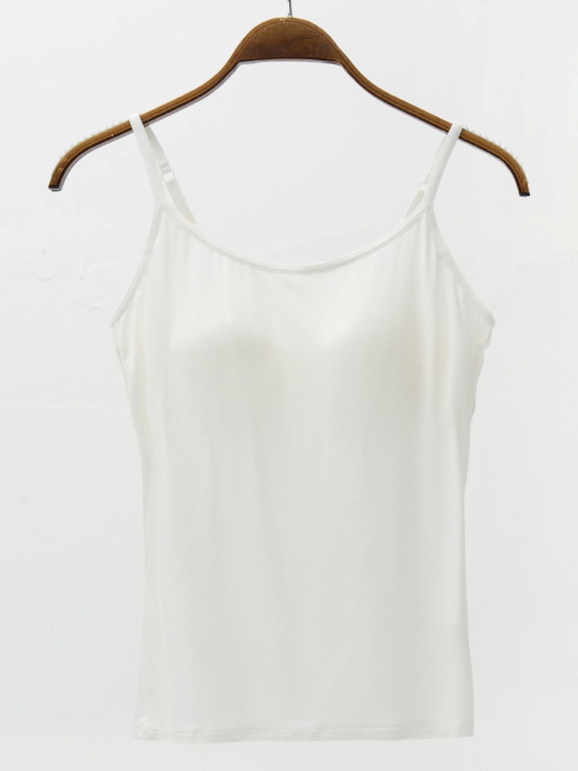 Modales Camisole mit BH und verstellbaren Trägern in voller Größe