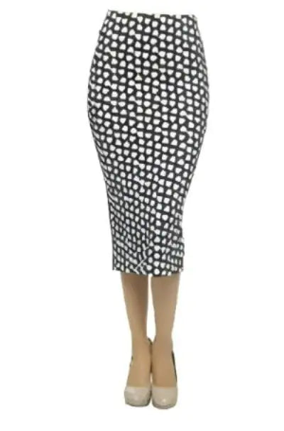 Printed Midi Pencil Skirt