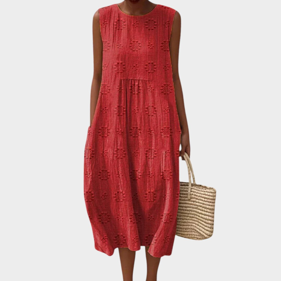 Aikaterini – Elegant sleeveless dress with pockets