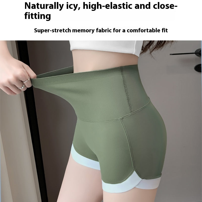 Dreipunkt-Haifischhose für Damen, Hüfthebende Sportshorts