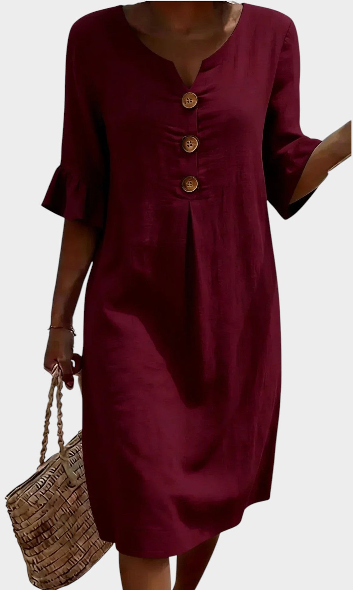 Naomi | Shift Dress with Puff Sleeves