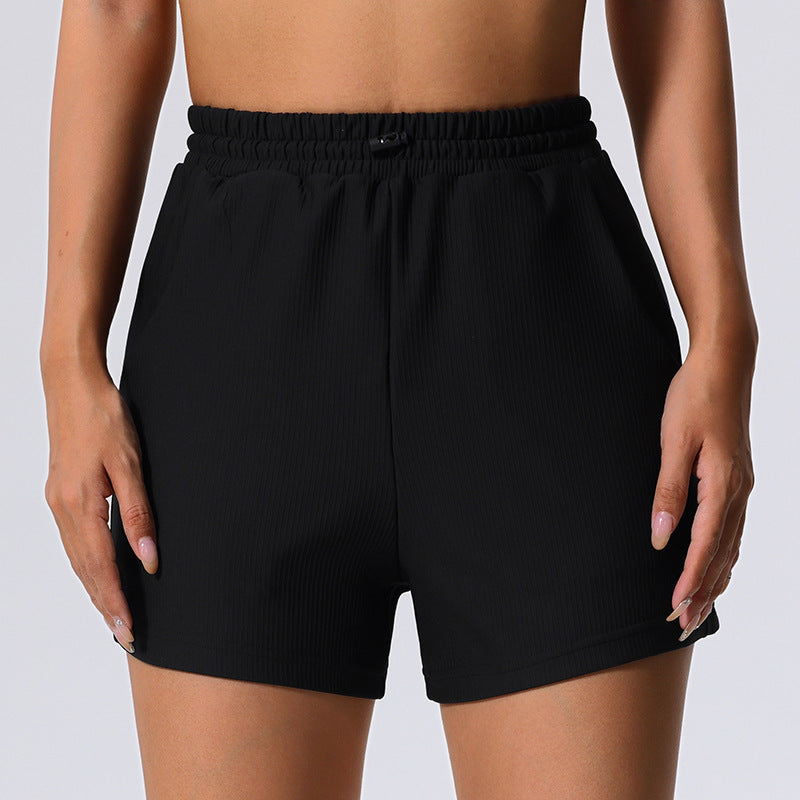 Sommer-Hotpants für Yoga, Fitness, Laufen, Abnehmen und Schlankheitskuren, elastisches Netzgewebe, schnelltrocknend