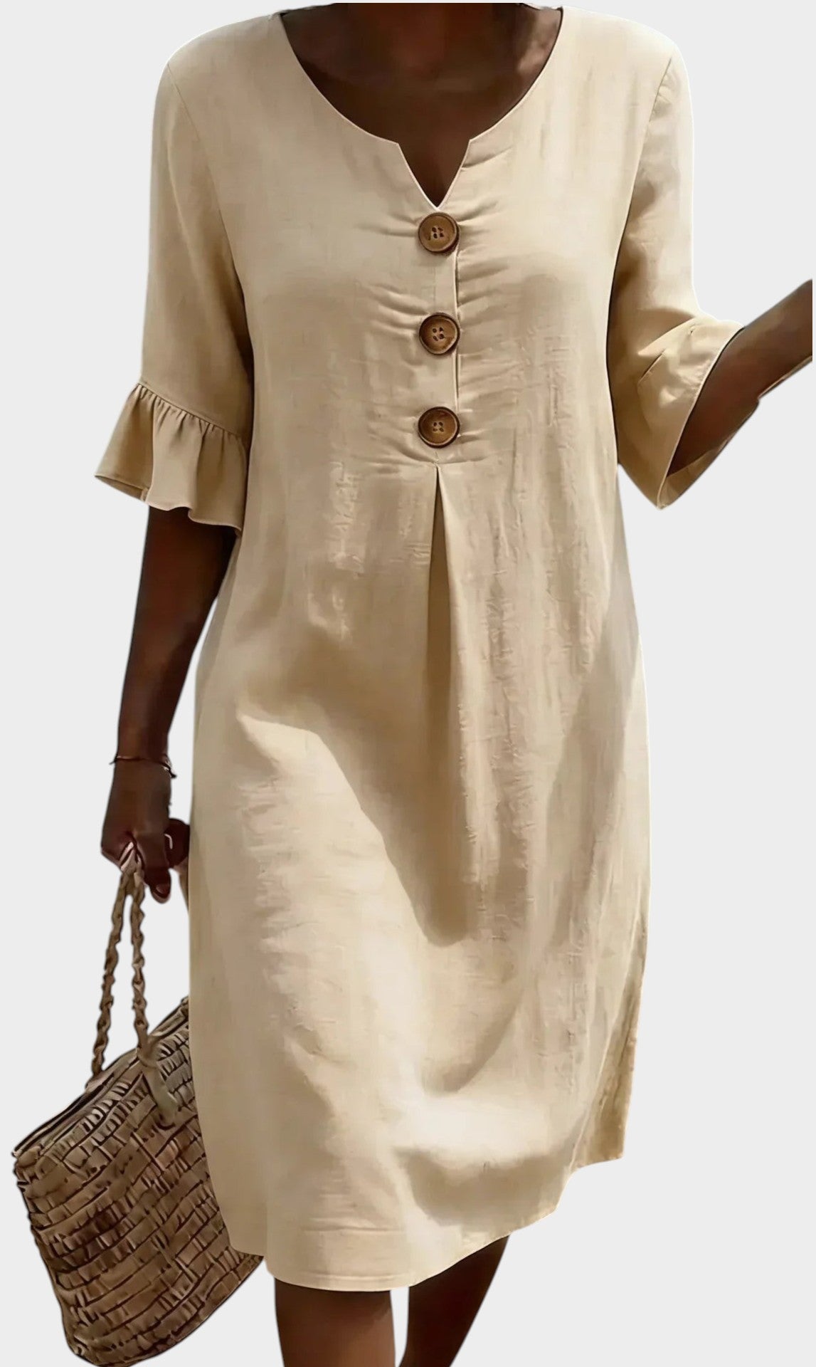 Naomi | Shift Dress with Puff Sleeves