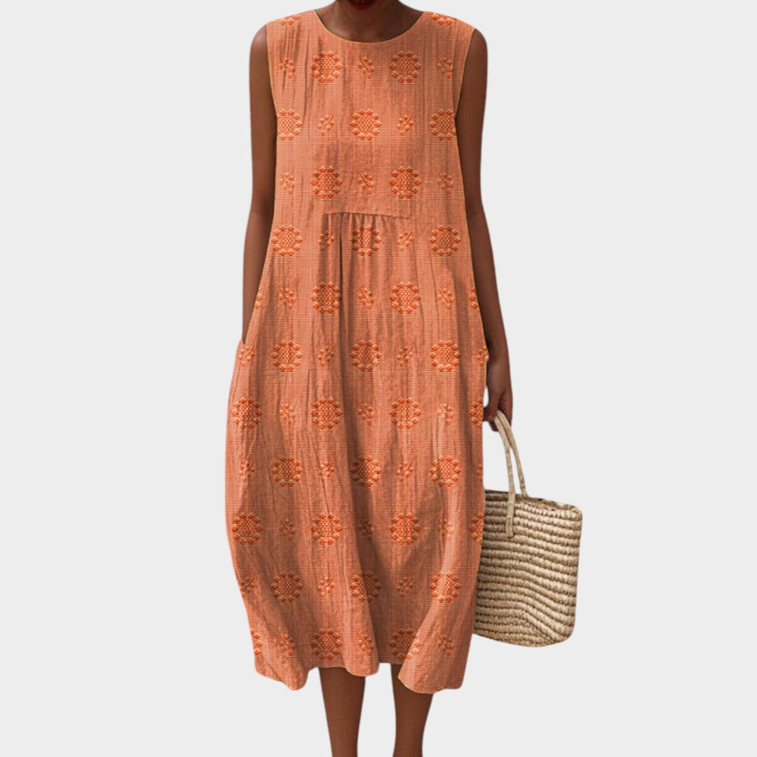 Aikaterini – Elegant sleeveless dress with pockets