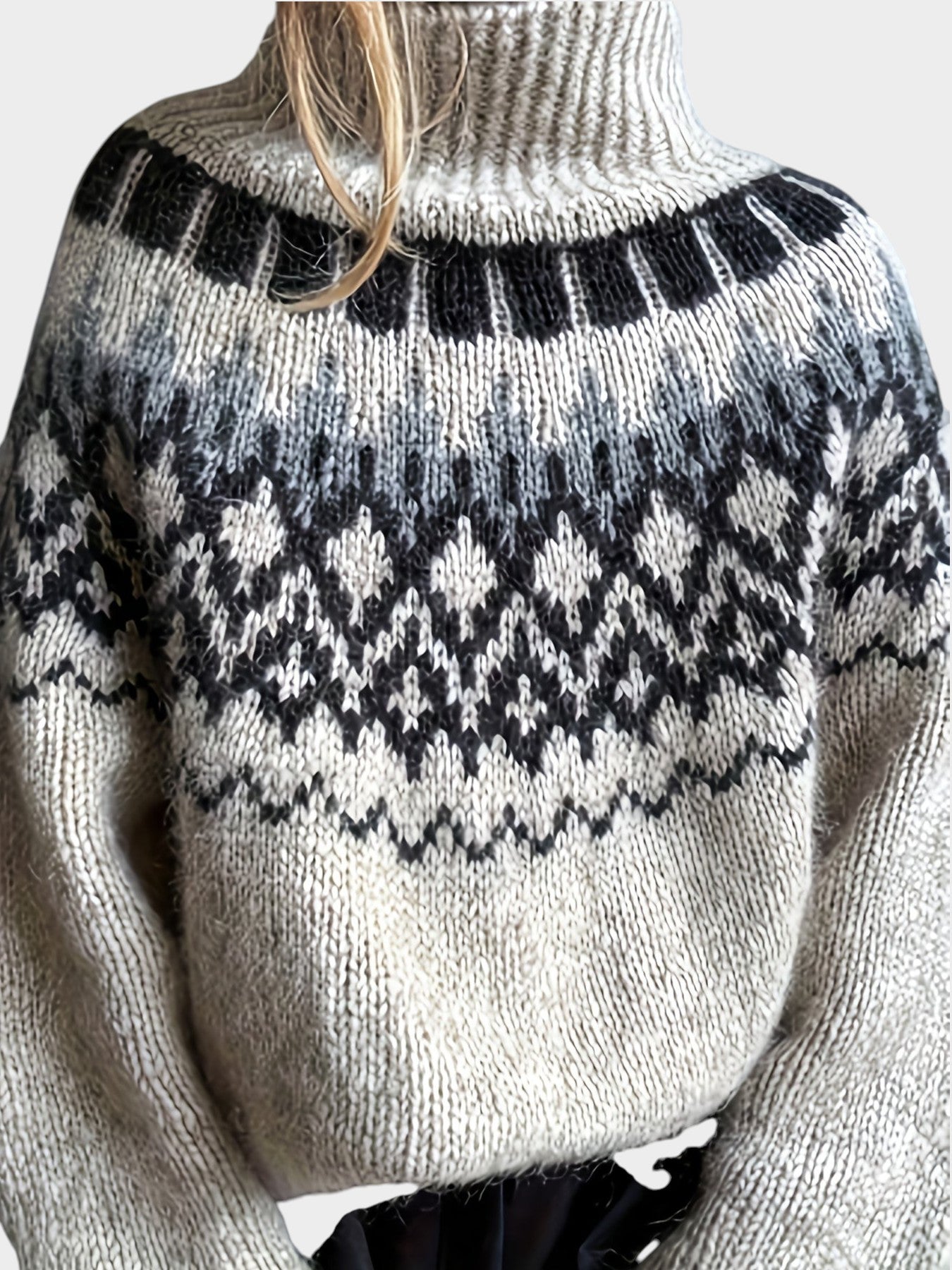 Freya | Fair Isle Fluffy Knit Sweater