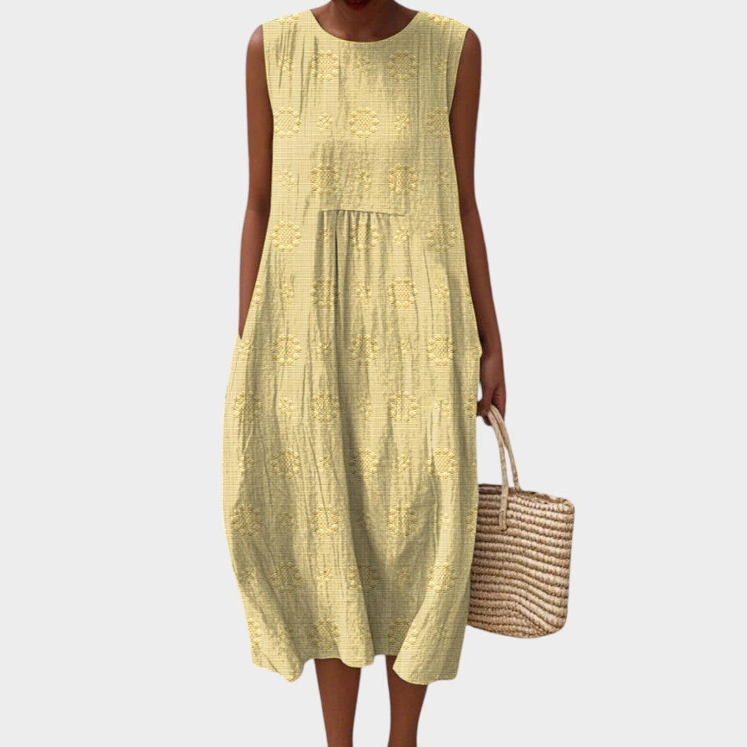 Aikaterini – Elegant sleeveless dress with pockets