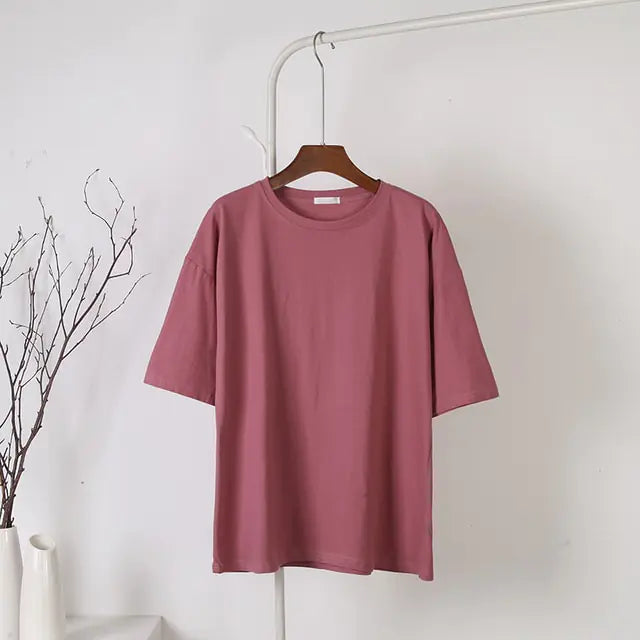 Weiches Basic-T-Shirt für Damen aus Baumwolle