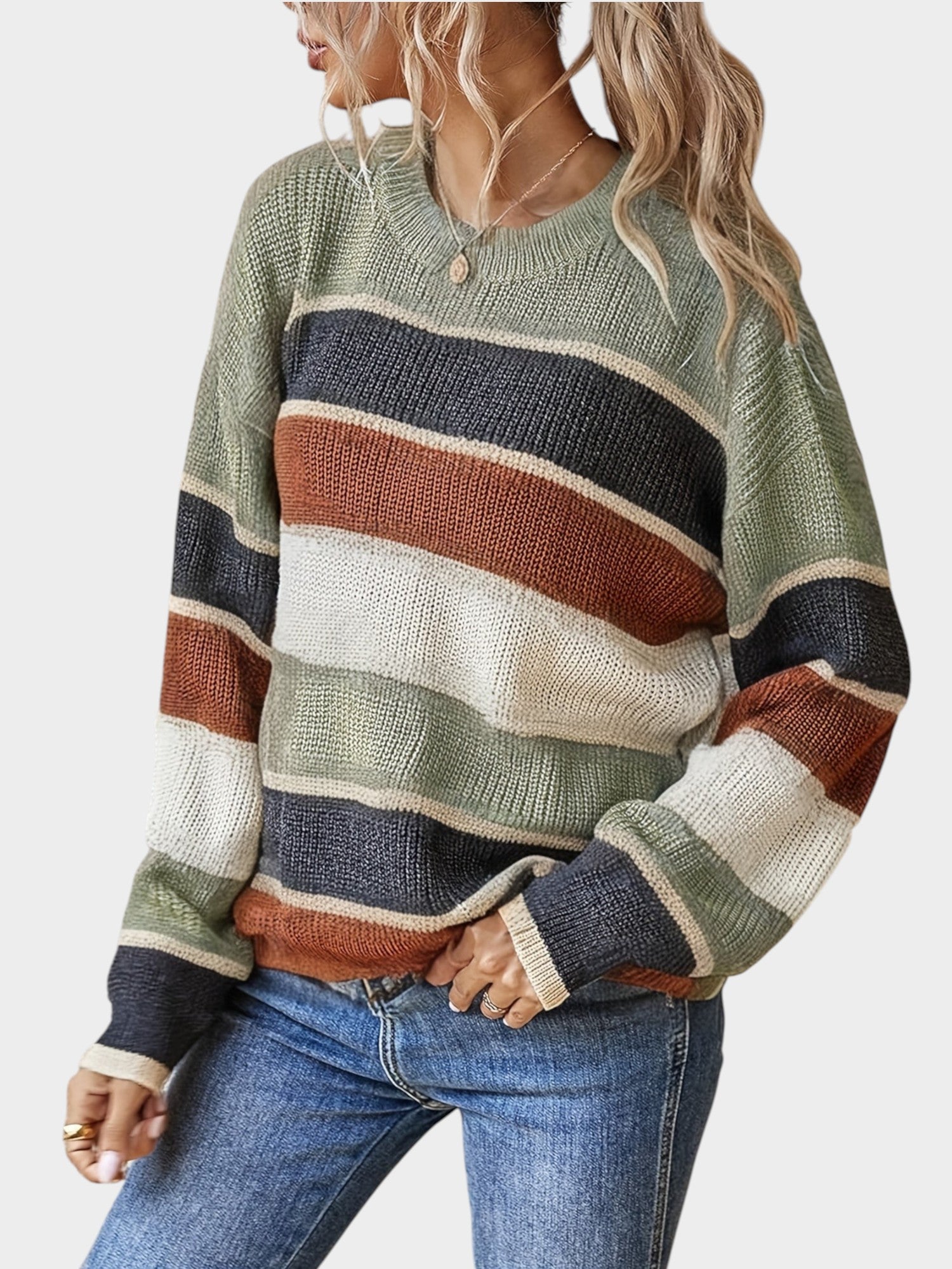 Hazel | Cosy Striped Autumn Sweater