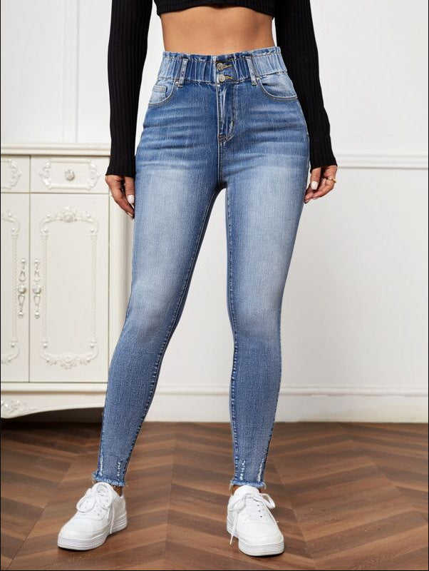 Women's New Fashion Jeans High Elastic Tight Jeans