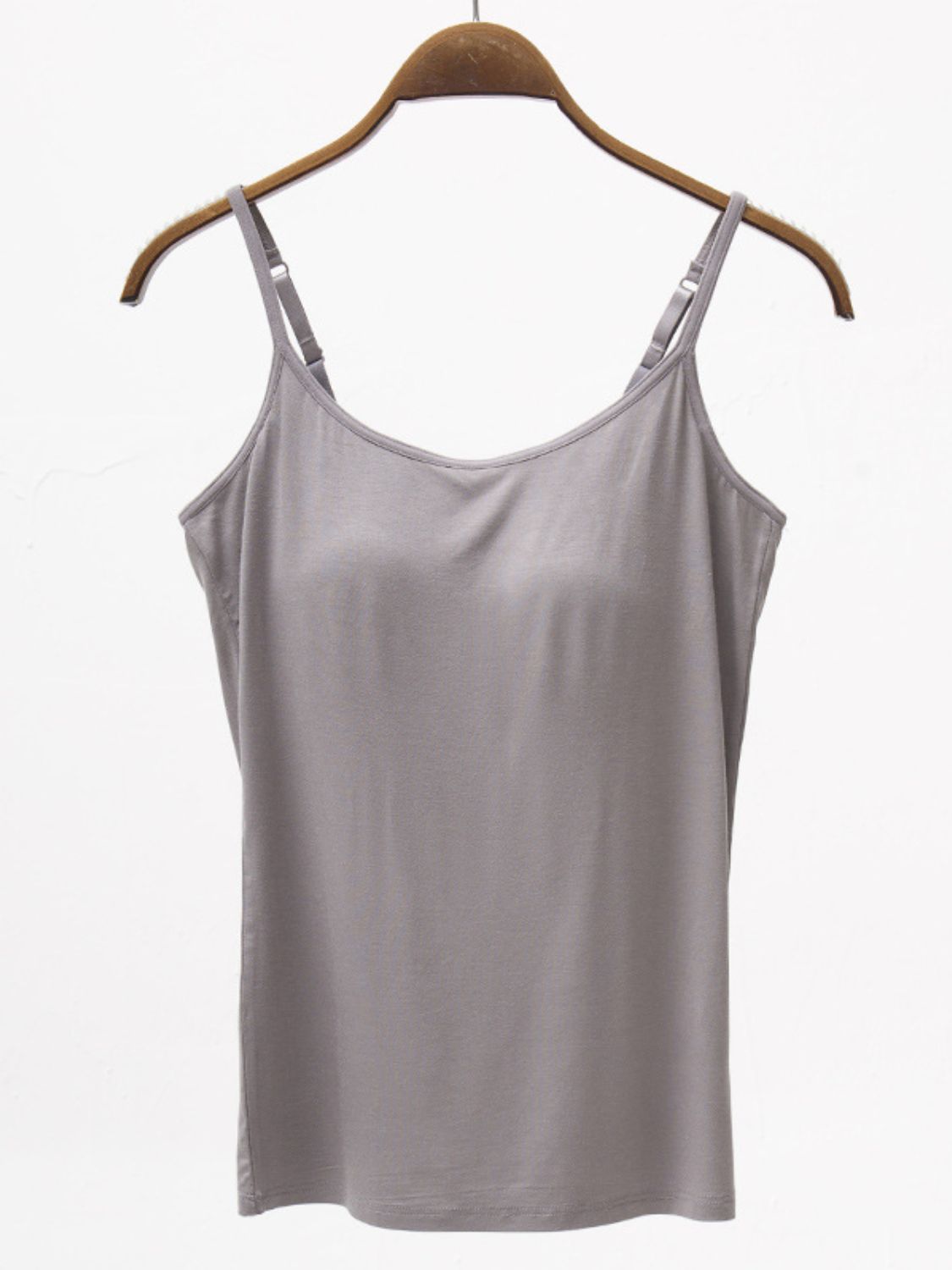 Modales Camisole mit BH und verstellbaren Trägern in voller Größe