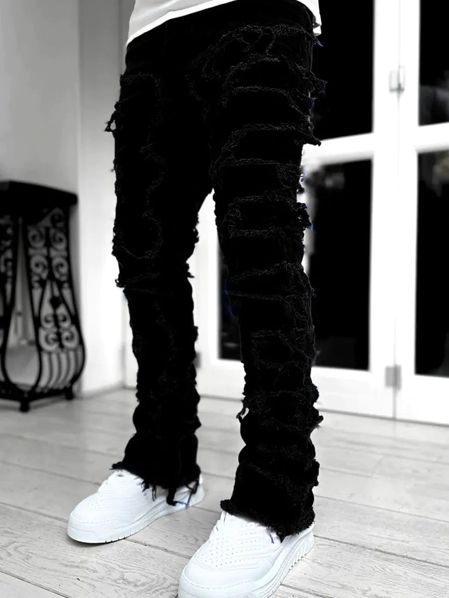 Ripped Pants Streetwear Fashion Clothes