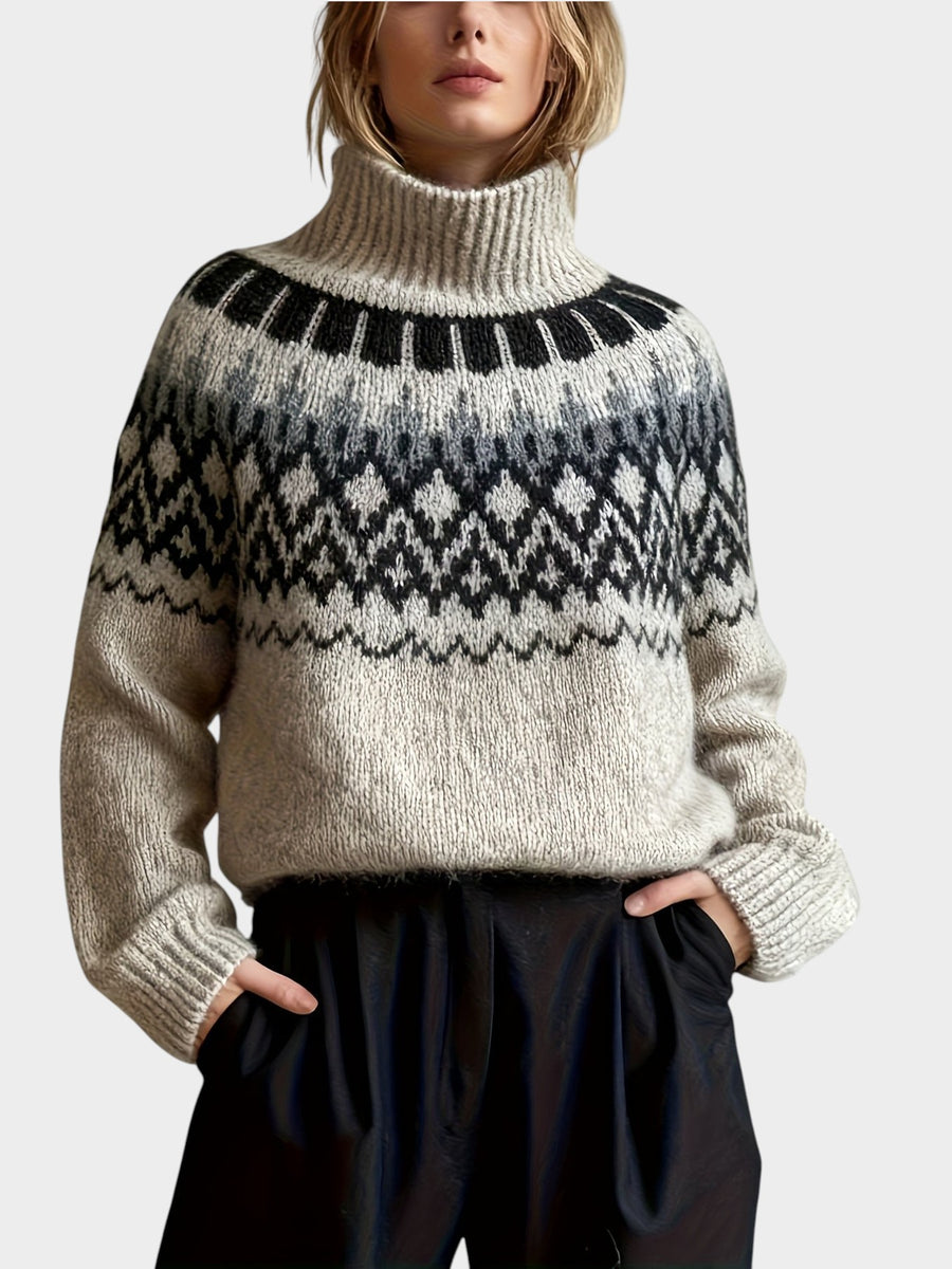 Freya | Fair Isle Fluffy Knit Sweater