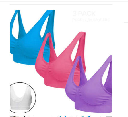 Ropa interior deportiva push up de talla grande para mujer