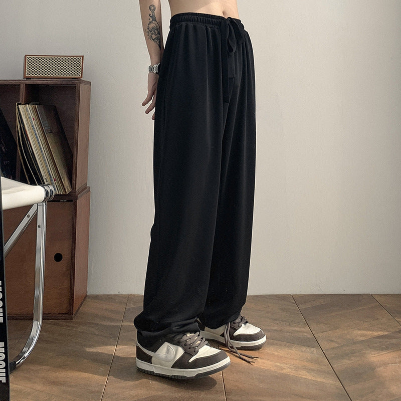 Men's Loose Straight Pants Fashion Label In Summer