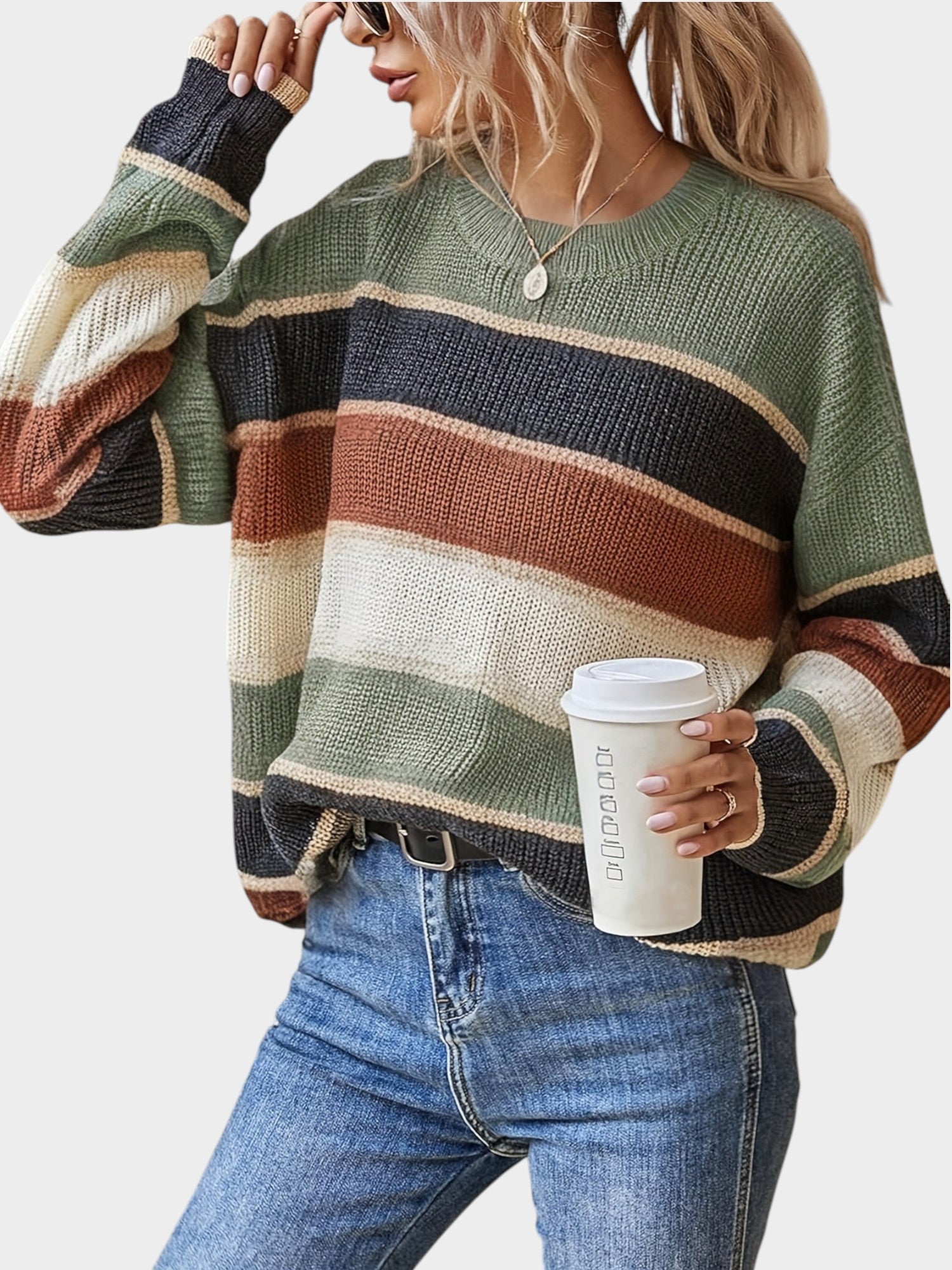 Hazel | Cosy Striped Autumn Sweater
