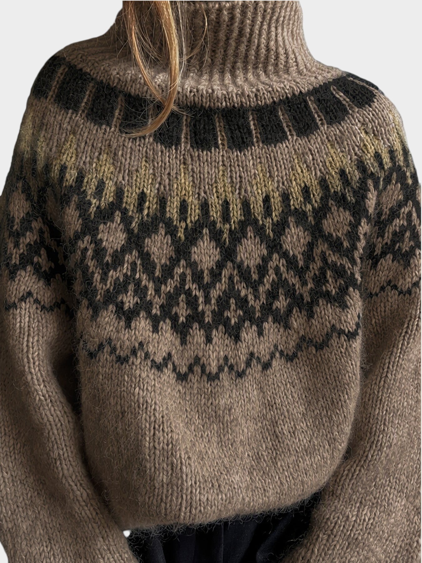 Freya | Fair Isle Fluffy Knit Sweater