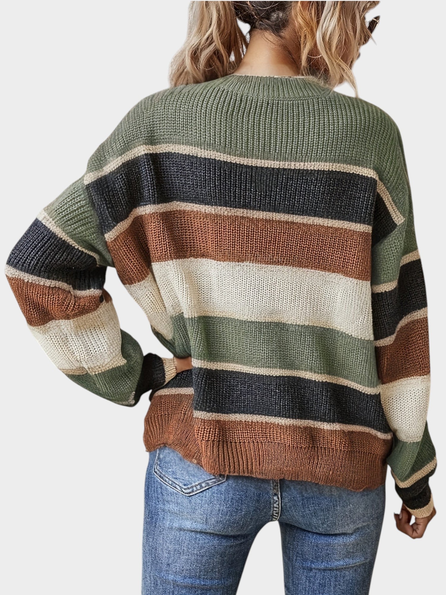 Hazel | Cosy Striped Autumn Sweater