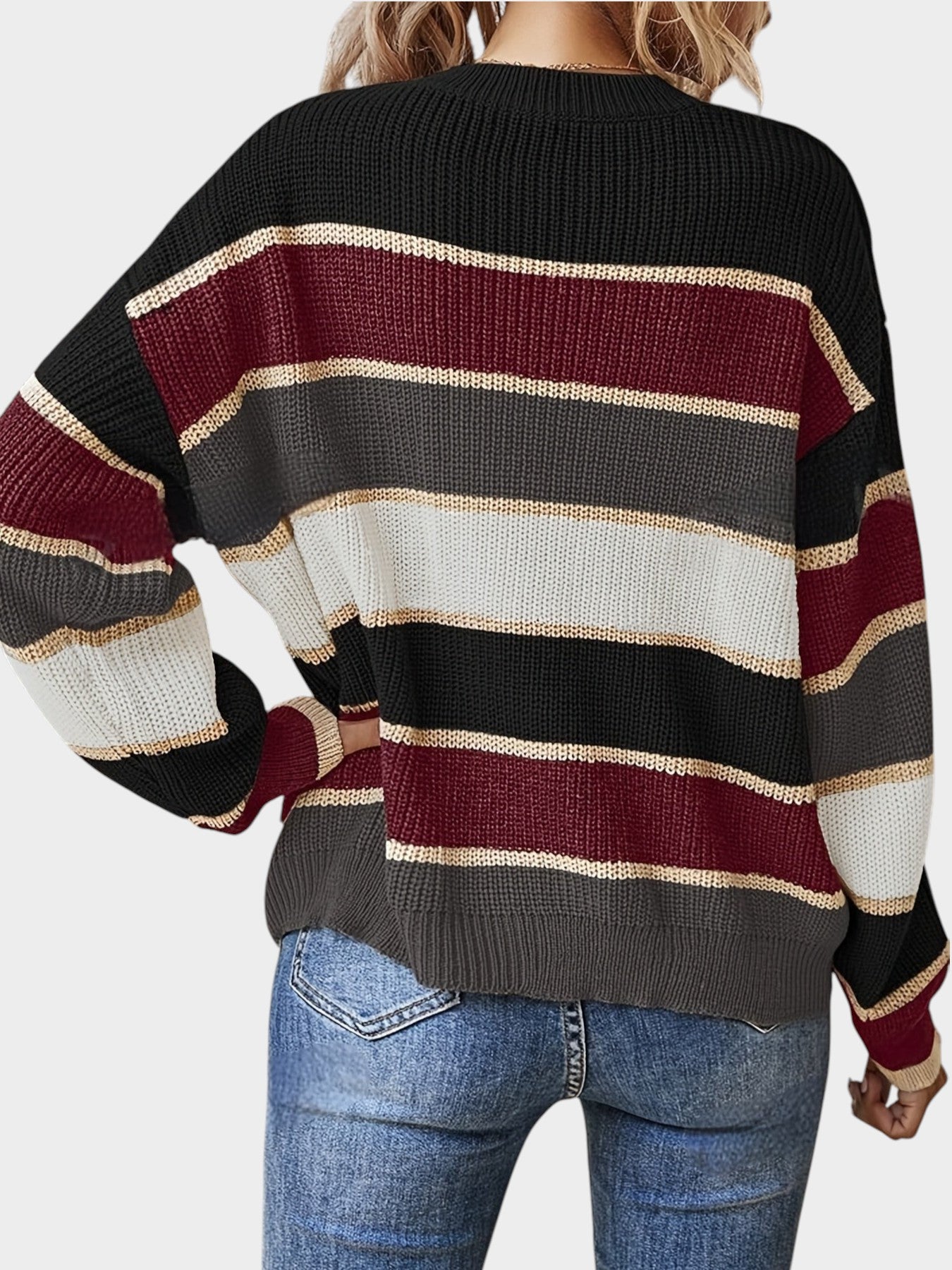 Hazel | Cosy Striped Autumn Sweater