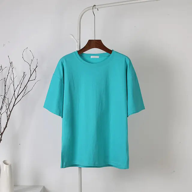 Weiches Basic-T-Shirt für Damen aus Baumwolle