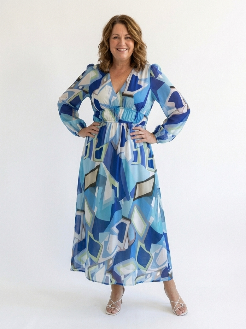 Althea - Long Sleeve Floral Maxi Dress