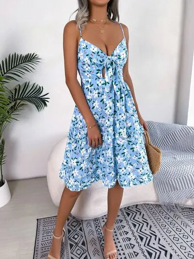 Vestido camisero con mangas escotadas y estampado