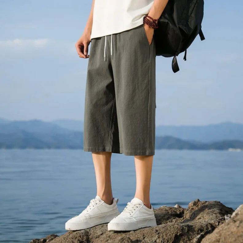 Summer Cotton Linen Short Pants